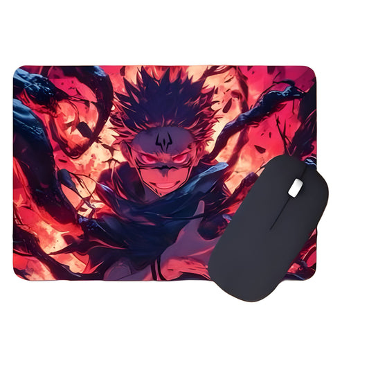 Jujutsu Kaisen and Demon Slayer Combo Mouse Pad