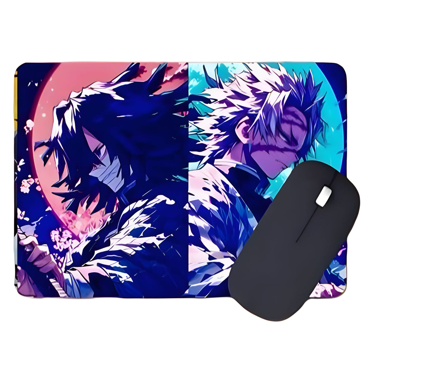 Jujutsu Kaisen and Demon Slayer Combo Mouse Pad