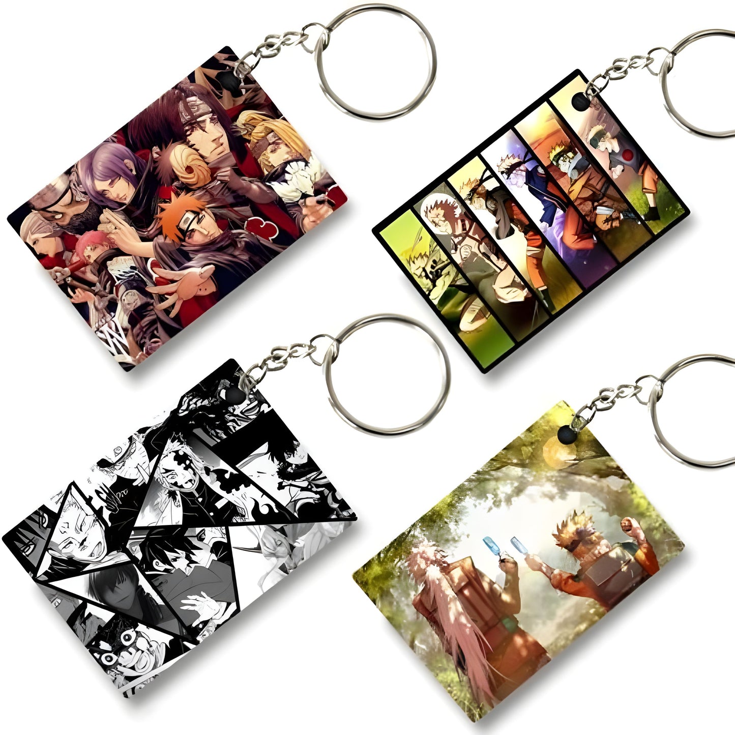 Mixed Anime Pack of 4 Keychains