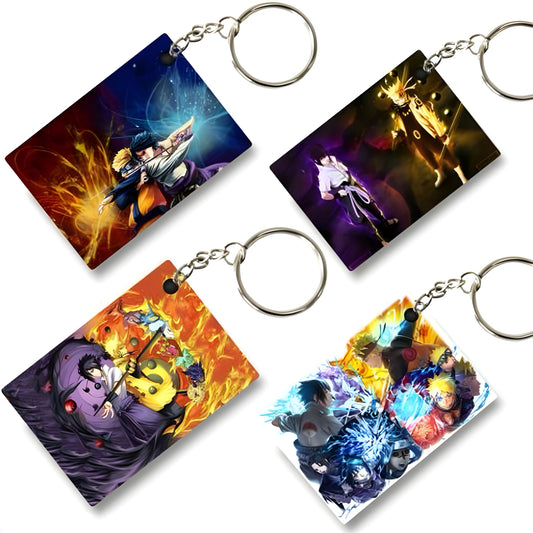 Naruto & Sasuke (Pack of 4) Key Chains