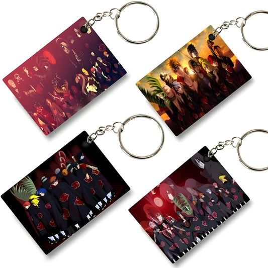 Naruto Akatsuki Group (Pack of 4) Key Chains