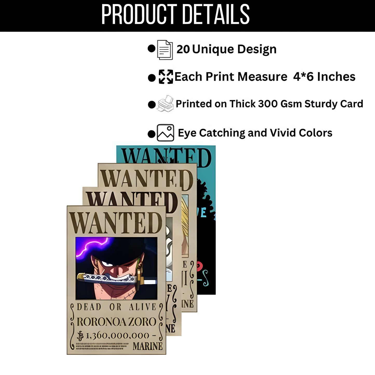 One Piece Wanted Poster Pack (24 Posters)