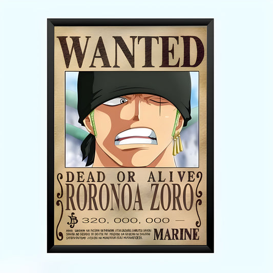 Zoro Wanted Framed Poster (5x7 inches)