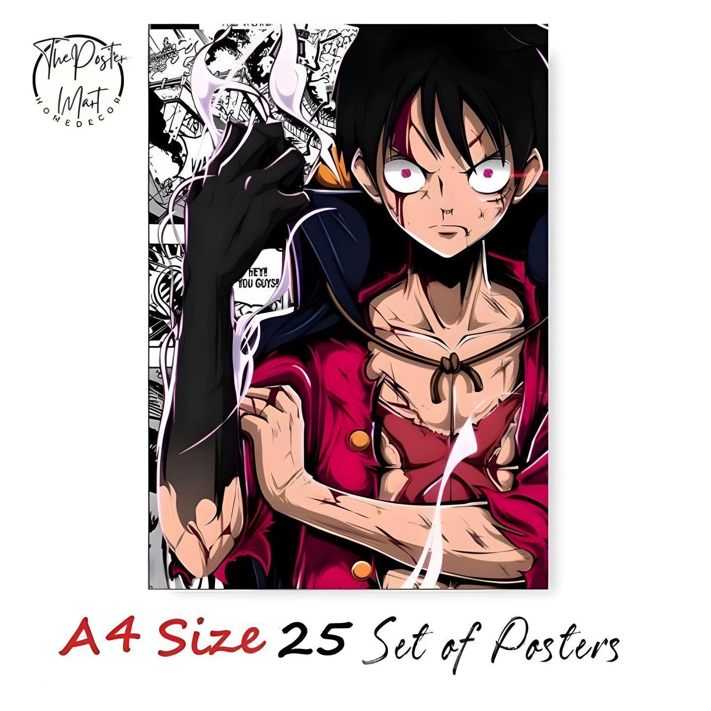 Luffy Mosaic Poster Set (25 Posters)