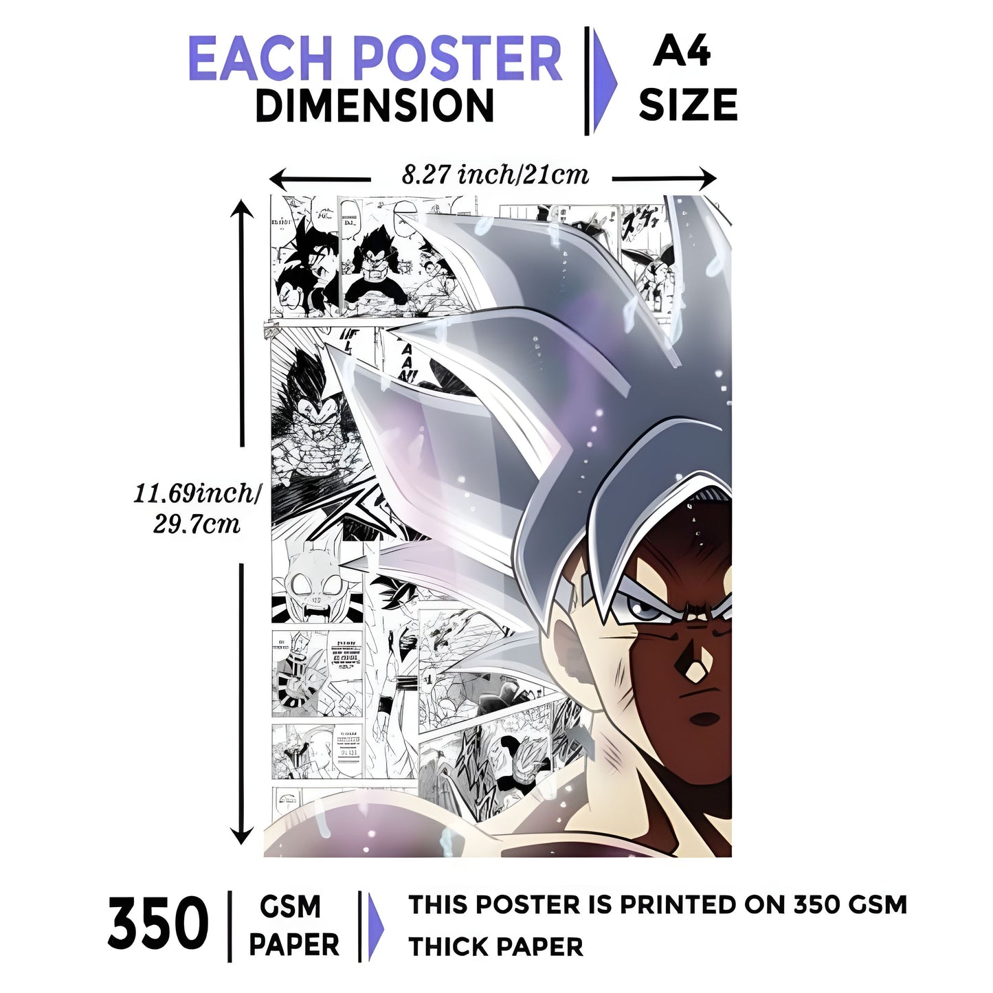 Goku Mosaic Poster Set (9 Posters)