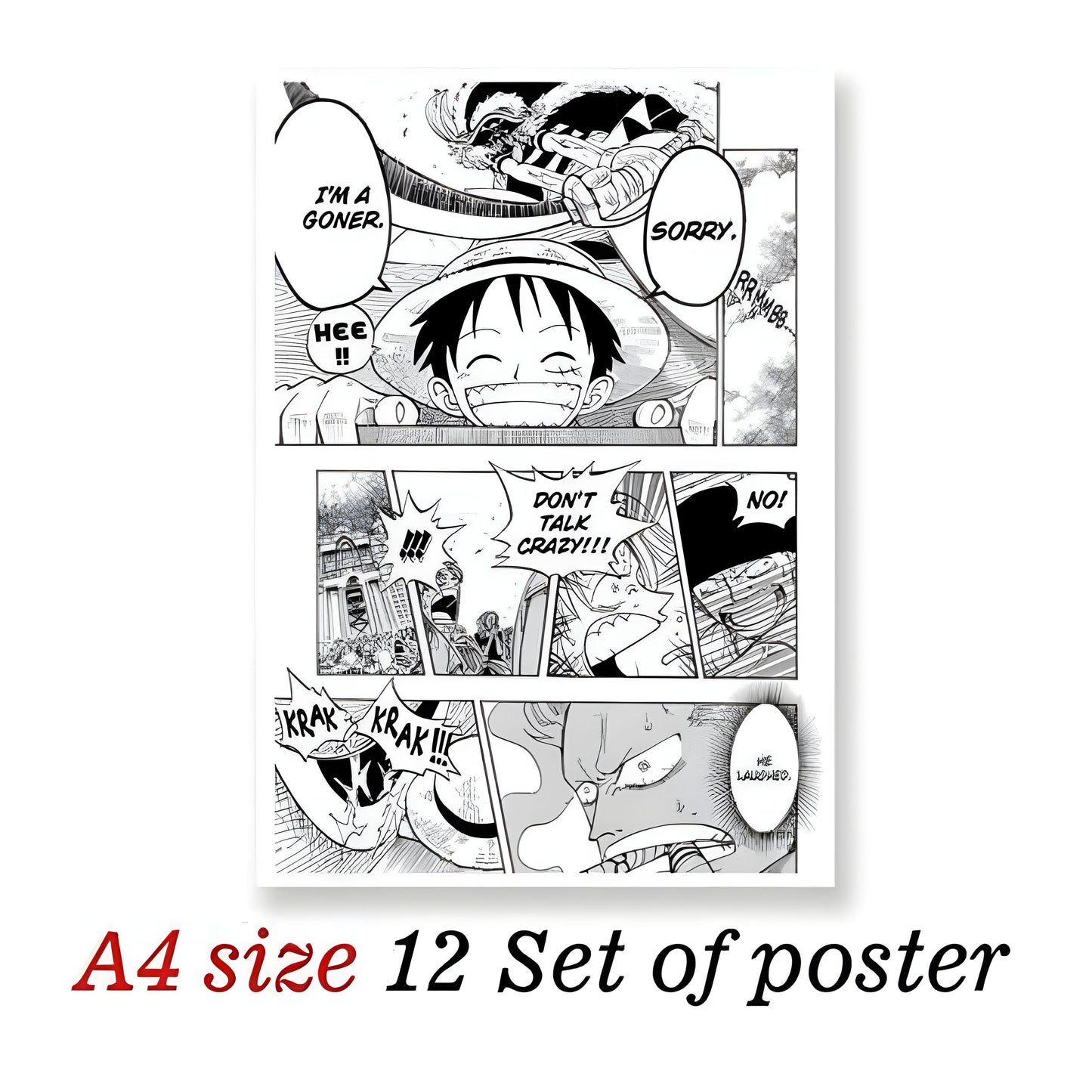 Luffy Mosaic Poster Set (12 Posters)