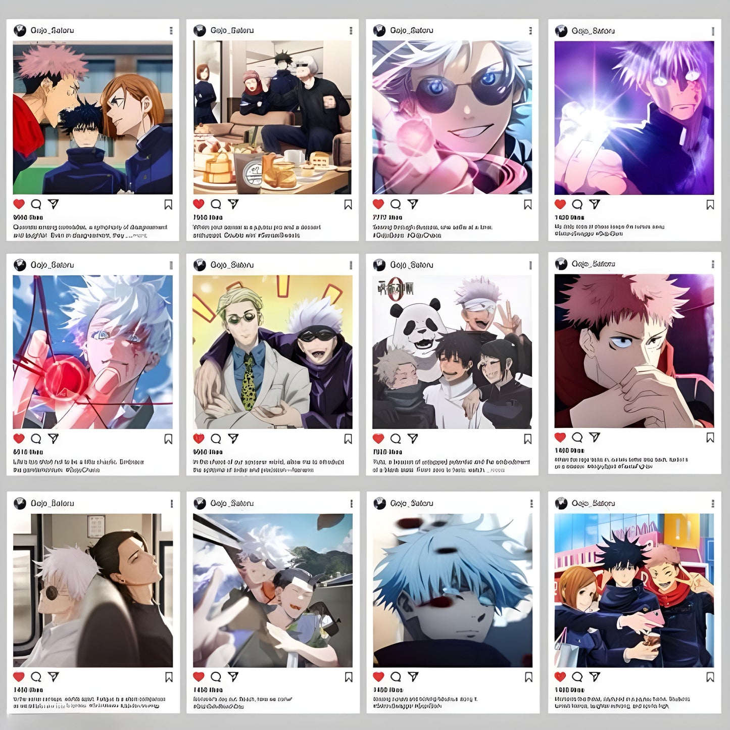 Jujutsu Kaisen Instagram Poster Pack of 12