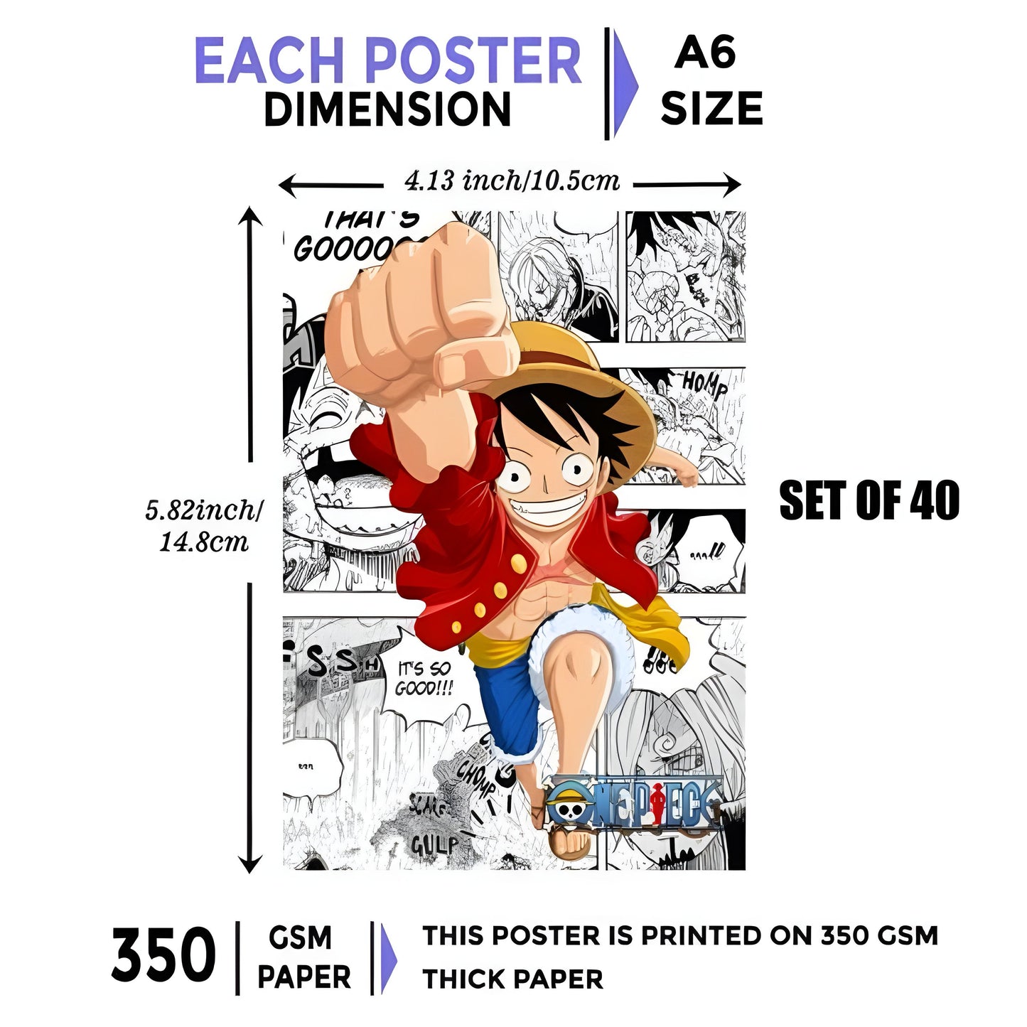 One Piece Poster Pack of 40