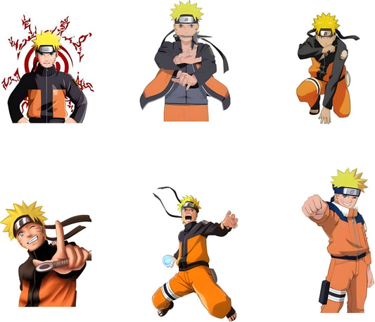 Naruto Uzumaki Wall Sticker ( Pack  of 6 )