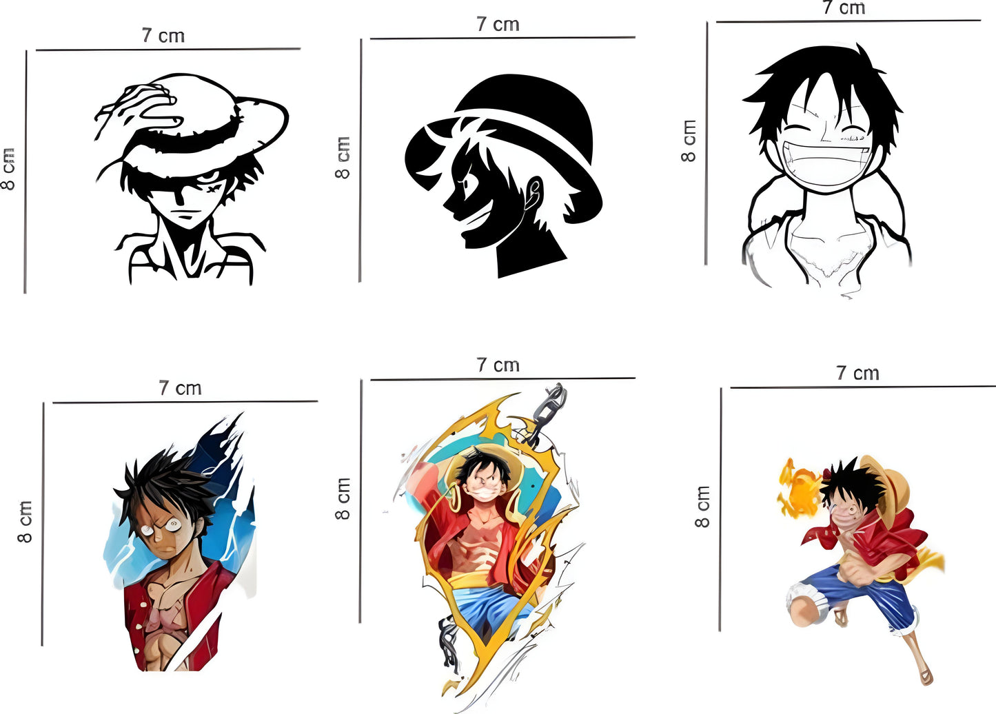 Luffy Wall Sticker Pack of 6