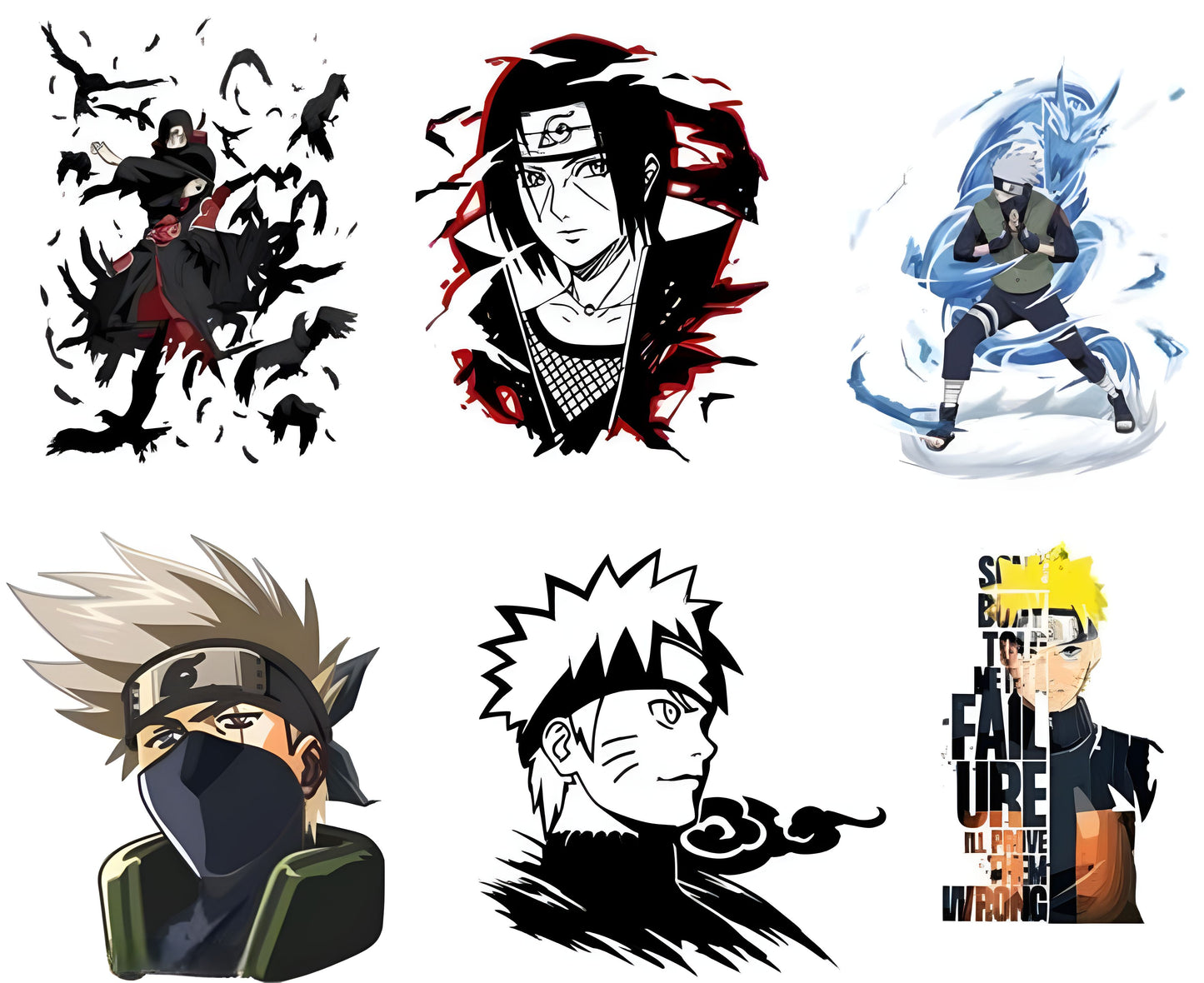 Naruto Wall Sticker Pack of 6