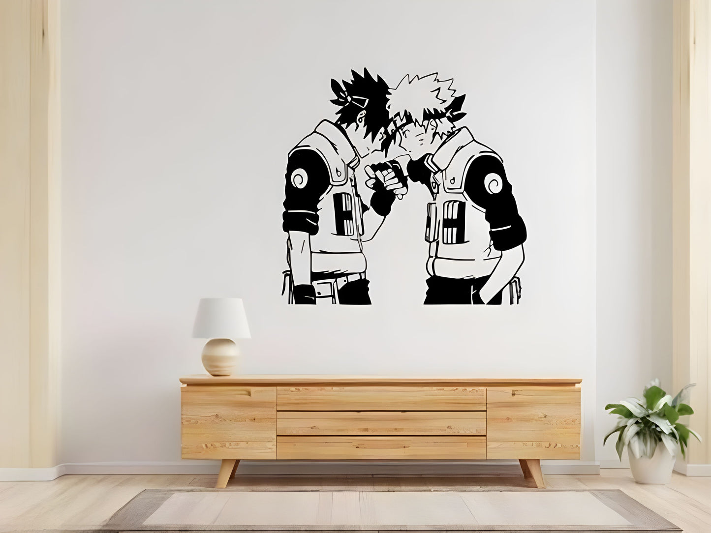 Naruto &  Sasuke Wall Sticker (Free Gift Included!)