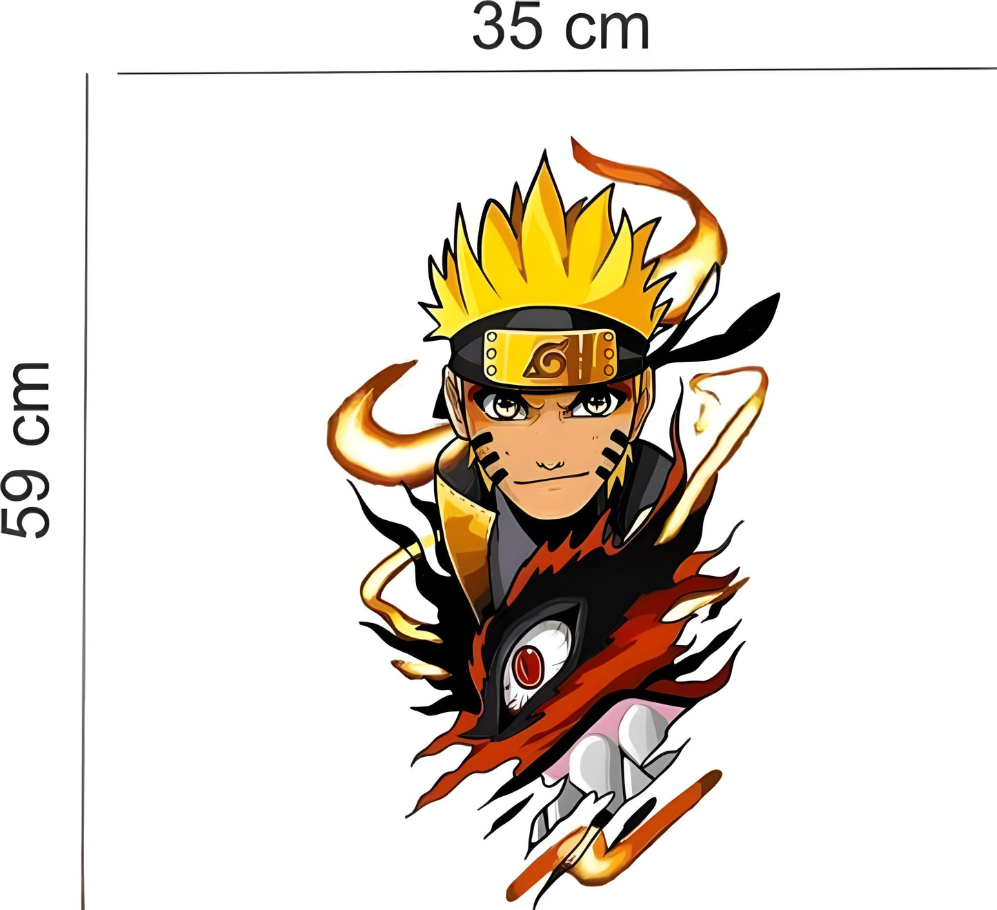 Naruto Uzumaki Wall Sticker - 59x35 cm