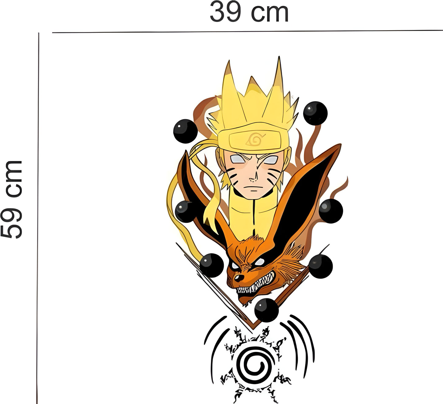 Naruto Uzumaki Wall Sticker - 59x39 cm