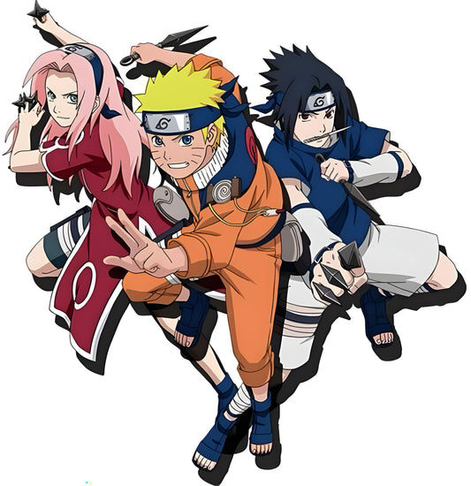 Naruto Team-7 Wall Sticker - 41x39 cm (Free Gifts Included)