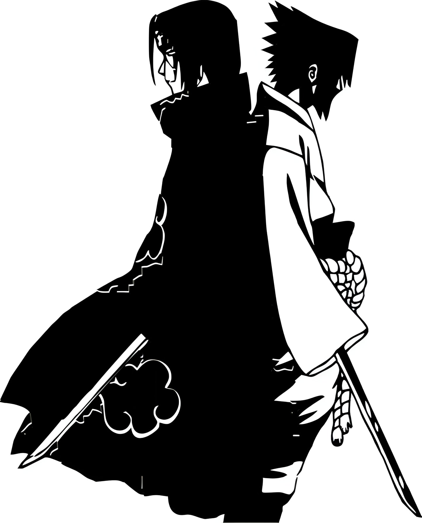 Itachi Uchiha & Sasuke Uchiha Wall Sticker - 49x59 cm