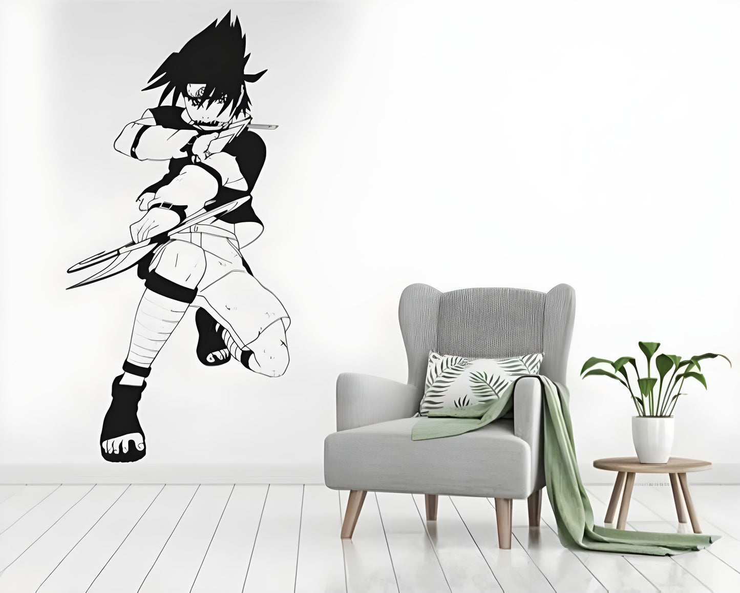 Sasuke Uchiha Wall Sticker - 30x59 cm (Free Gift Included)