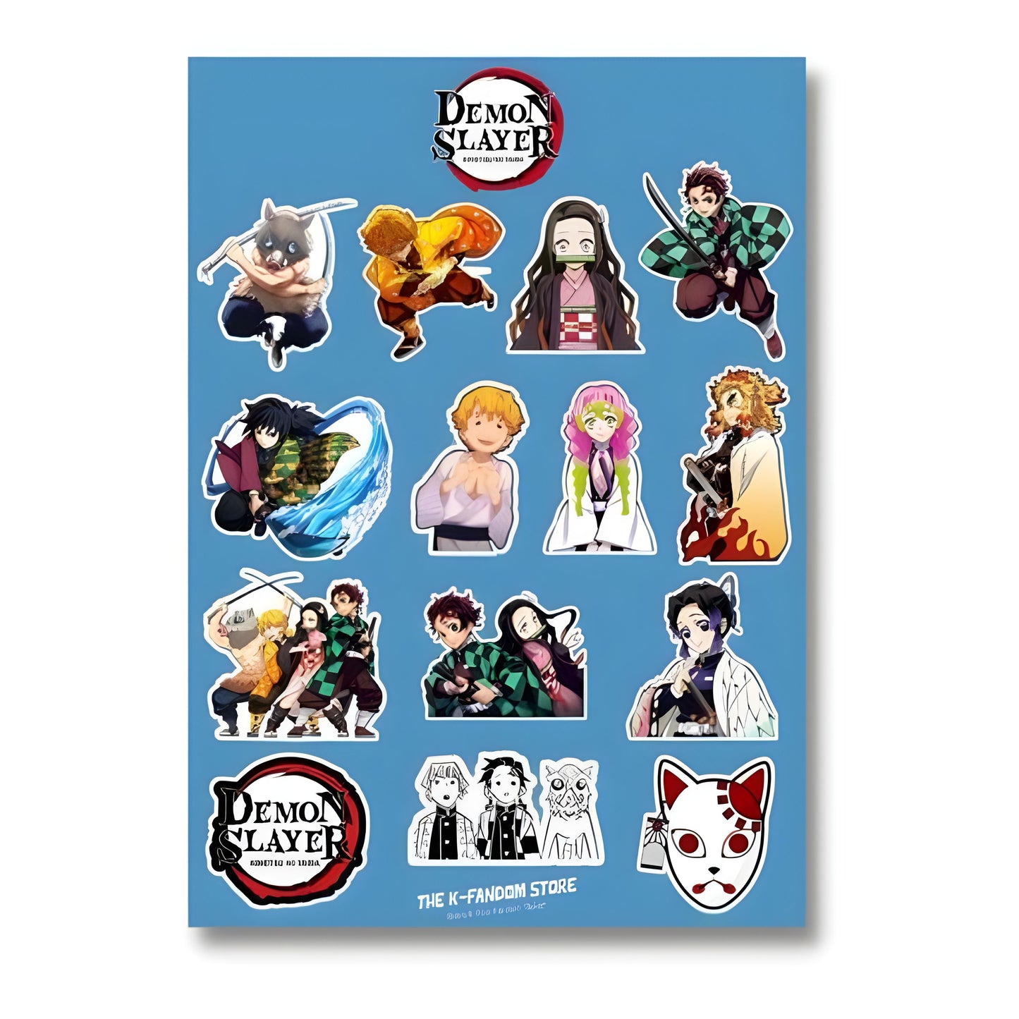 Demon Slayer, One Piece & Jujutsu Kaisen Mini Stickers (Pack of 45)