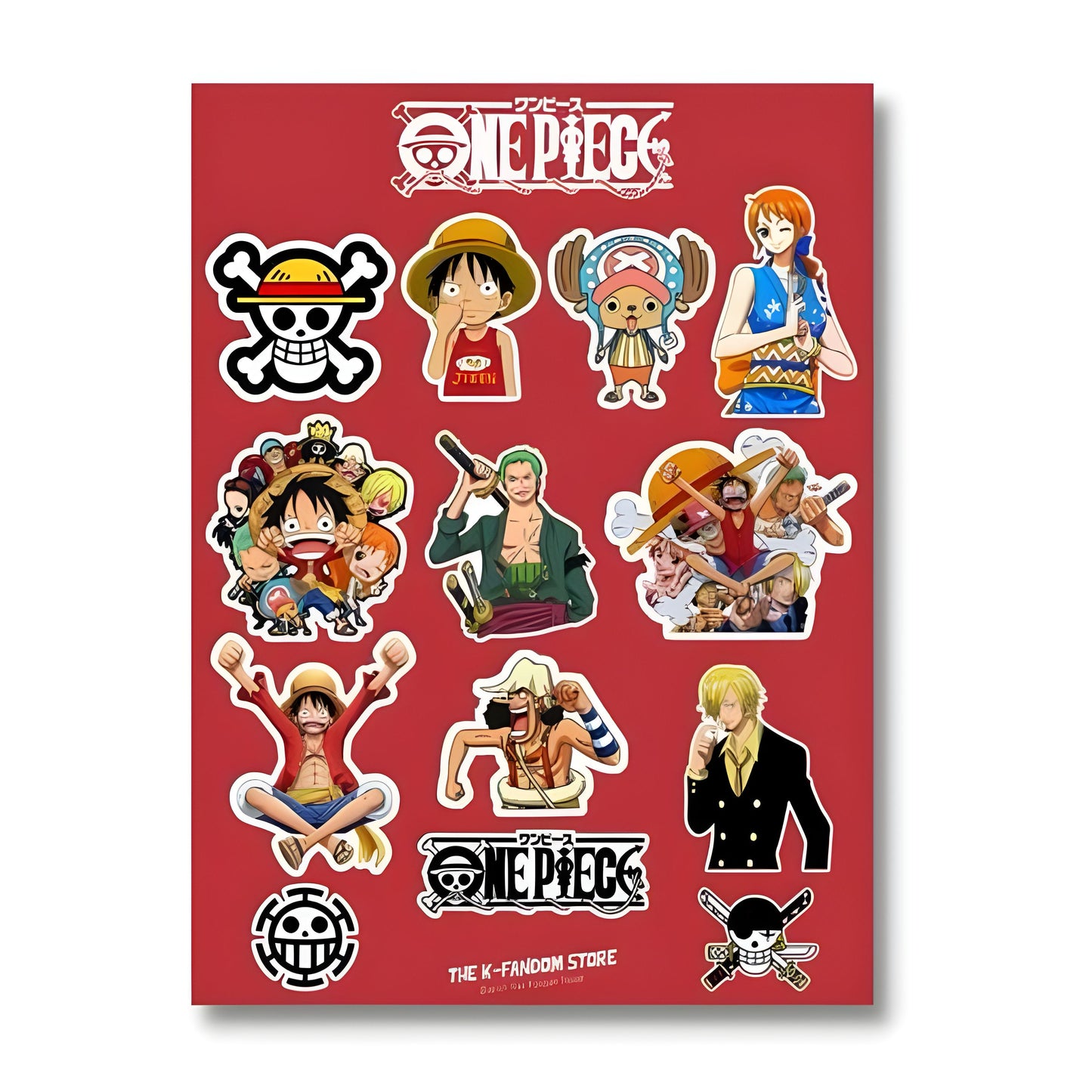 Demon Slayer, One Piece & Jujutsu Kaisen Mini Stickers (Pack of 45)