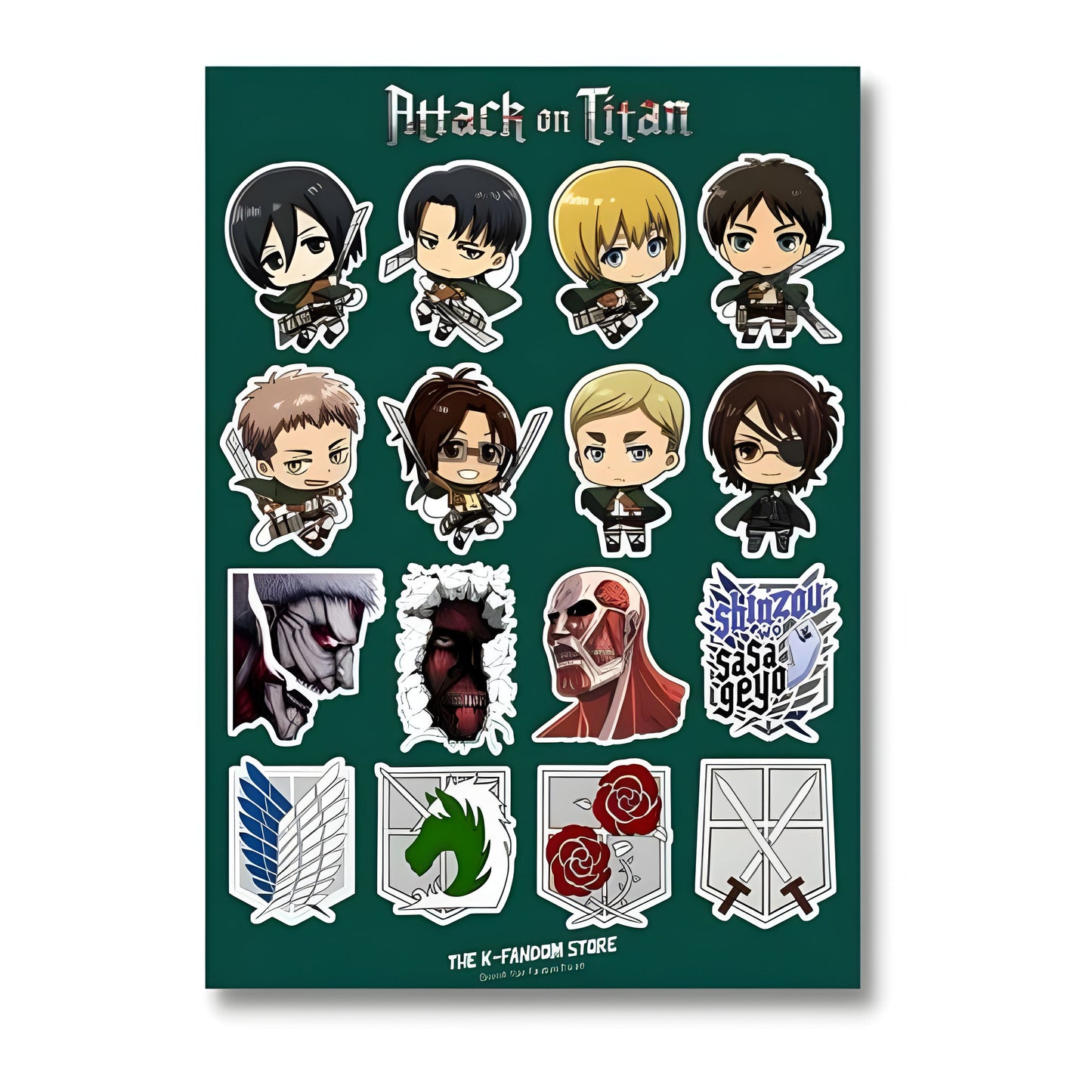 Naruto, AOT & One Piece Mini Stickers (Pack of 45)