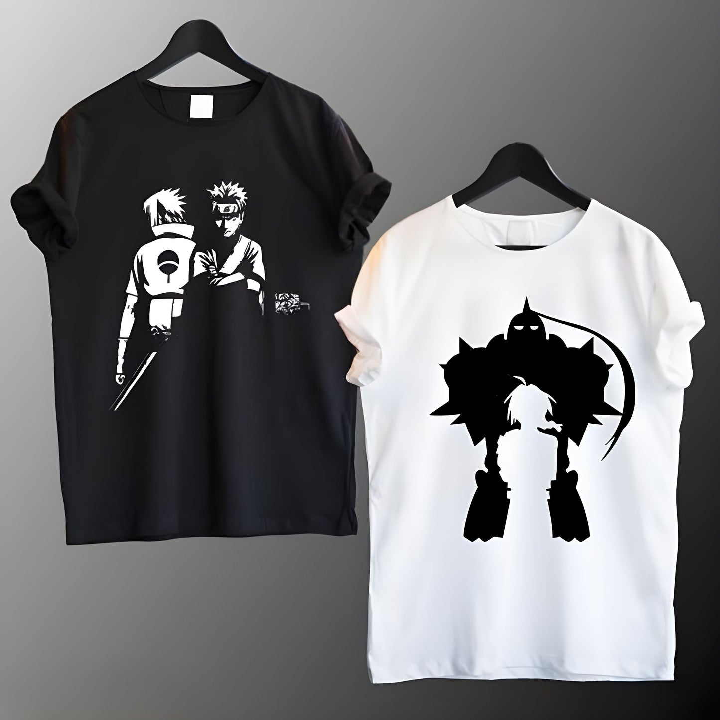 Fullmetal Alchemist & Naruto Combo Oversized T-Shirt Pack