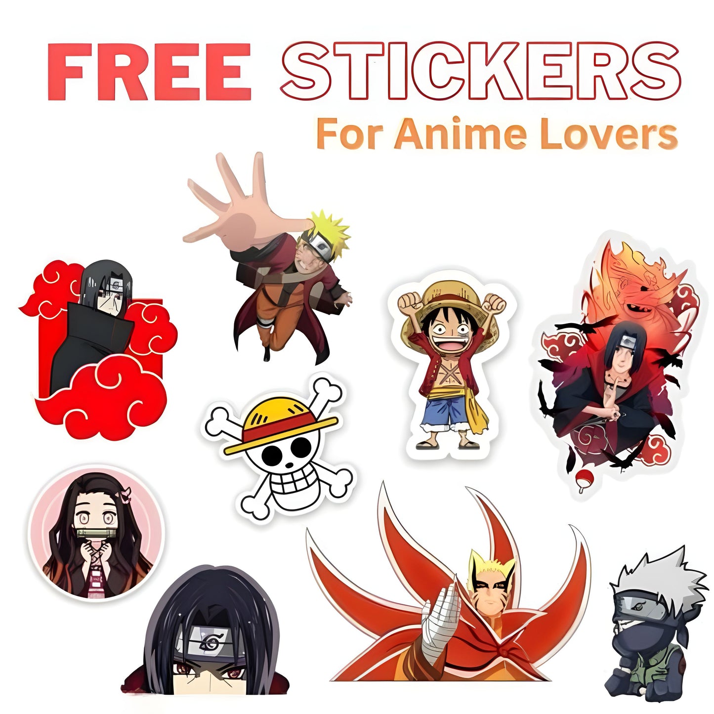 Mixed Anime Laptop Skin with Free Stickers